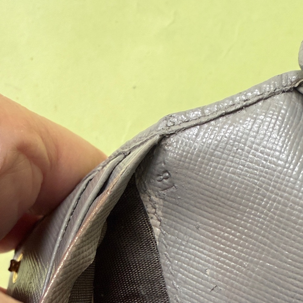 Vintage Prada Gray Leather Wallet - Picture 12 of 13